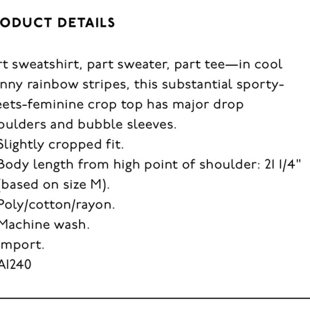 Madewell Bubble Knit Crop‎ Top - Picture 5 of 6